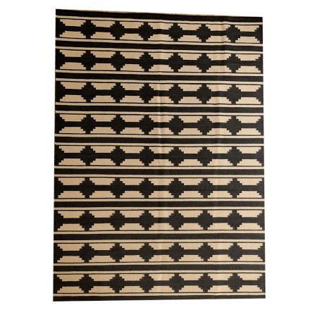 Handmade Natural Cotton Minimalist Dhurrie For Living Room